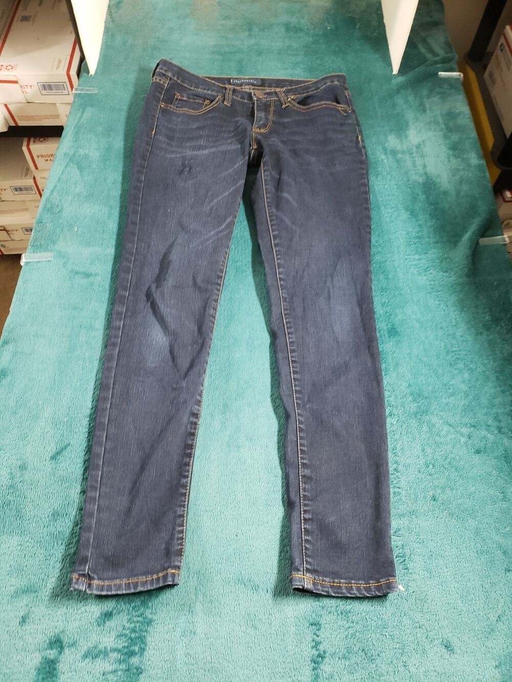 Aeropostale Jeans Size 6 Women Blue Pants Stretch Denim Mid Rise Jegging
